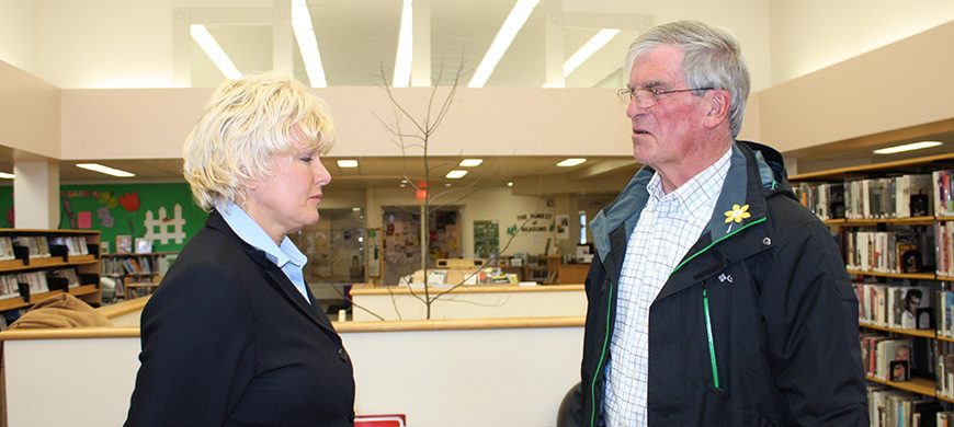 MP Cheryl Gallant calls for Moratorium on Rail Line Removal Cheryl-Gallant-with-Terry-GibeauApril-4th-2013