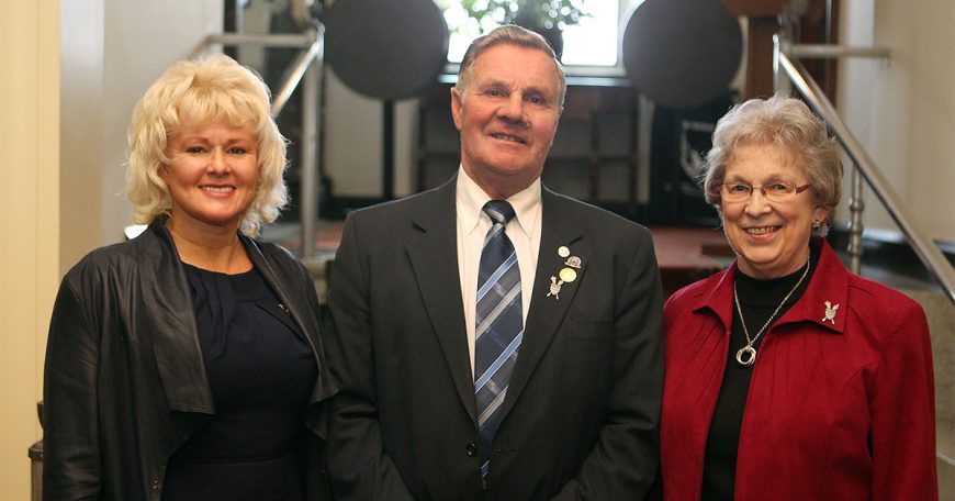 Cheryl Gallant Honours Mayor Jack Wilson in Parliament MP-Gallant-with-Mayor-Jack-Wilson-and-Evelyn-Wilson-1200