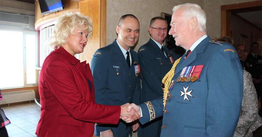 Cheryl Gallant Welcomes Governor-General to Garrison Petawawa Cheryl-Gallant-with-His-Excellency-The-Rt-Hon-David-Johnston-1200