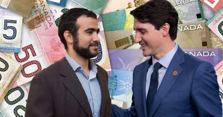 Stop Trudeau From Taking Money From Veterans and Giving It To Terrorists omar khadr and trudeau money 1200