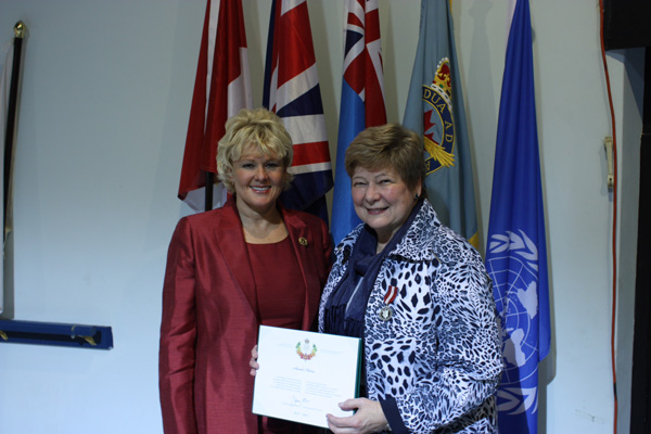 MP Cheryl Gallant Presents Diamond Jubilee Medal to former Renfrew Mayor Sandi Heins