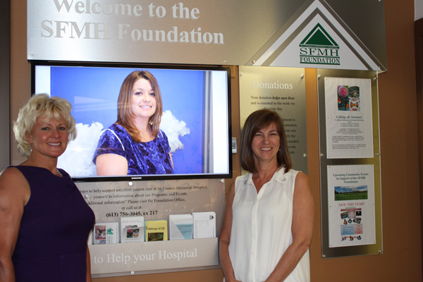 Cheryl Gallant brings EODP money to St. Francis Memorial Hospital Foundation in Barry’s Bay