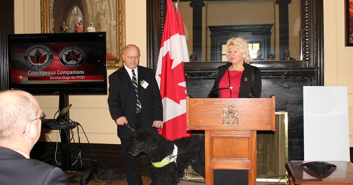 Cheryl Gallant Hosts “Courageous Companions” 100th PTSD Service Dog Placement on Parliament Hill