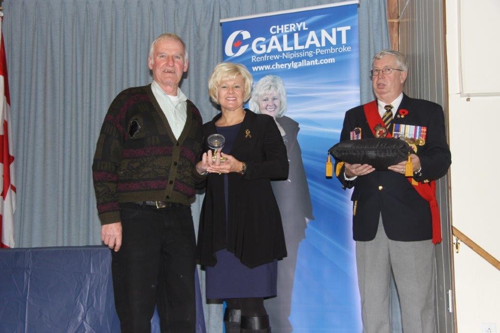 Cheryl Gallant Presents Stuart Nicholson With Mp Commendation Cheryl Gallant Renfrew Nipissing