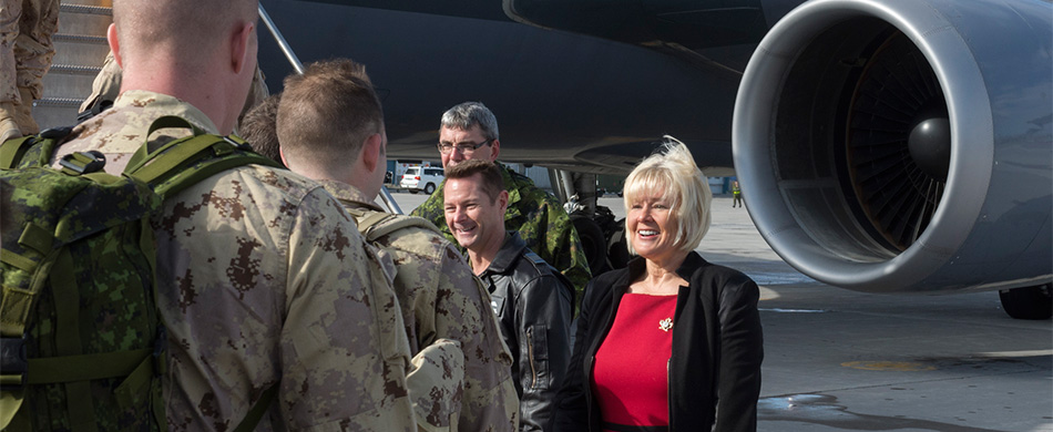 Cheryl Gallant Bids Safe Return to Soldiers  Departing for Middle-East