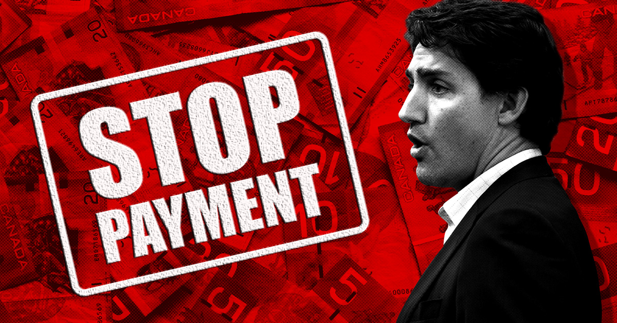 How To Stop Payment on Trudeau’s $10.5 Million Cheque to a Terrorist
