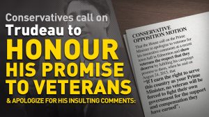 Tell Trudeau To Apologize To Veterans