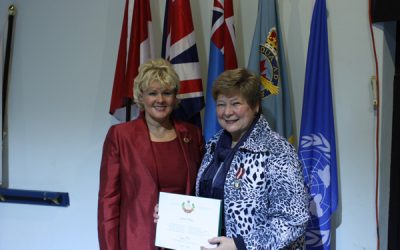 MP Cheryl Gallant Presents Diamond Jubilee Medal to former Renfrew Mayor Sandi Heins