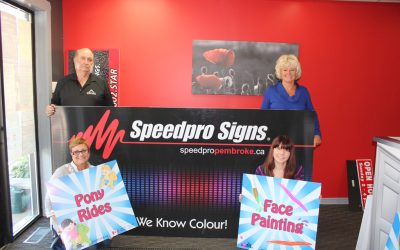 Cheryl Gallant brings EODP funding to Speedpro Signs in Petawawa